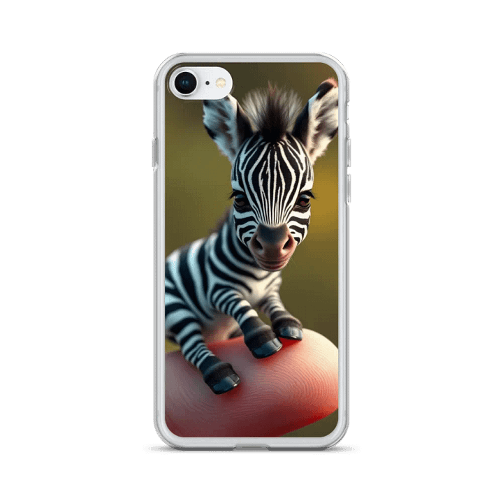 Miniature Zebra on a Finger Clear iPhone Case product image (24)