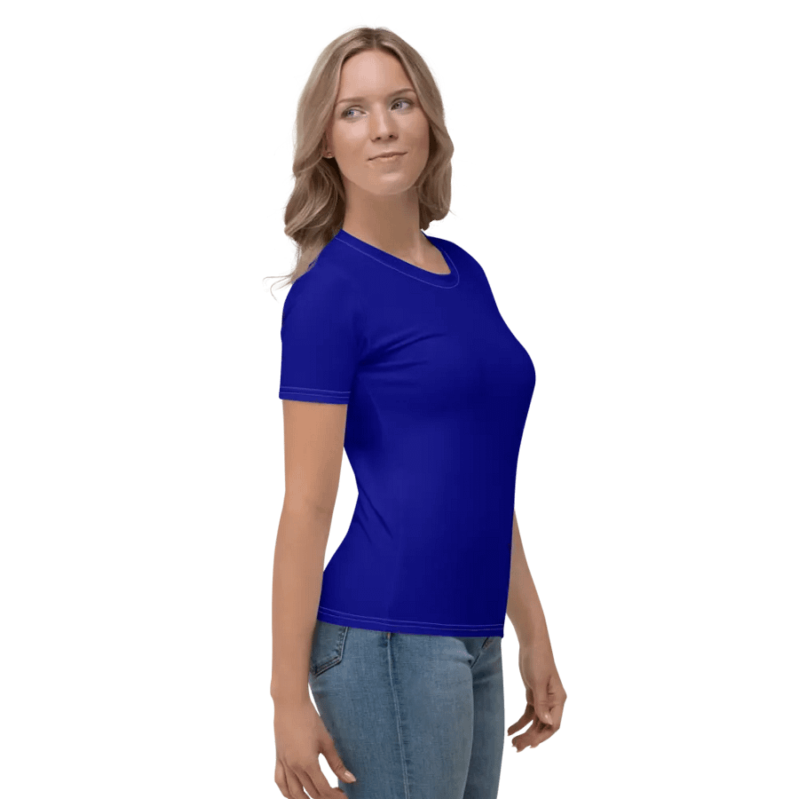 Plain Color Navy Blue T-Shirt product image (4)