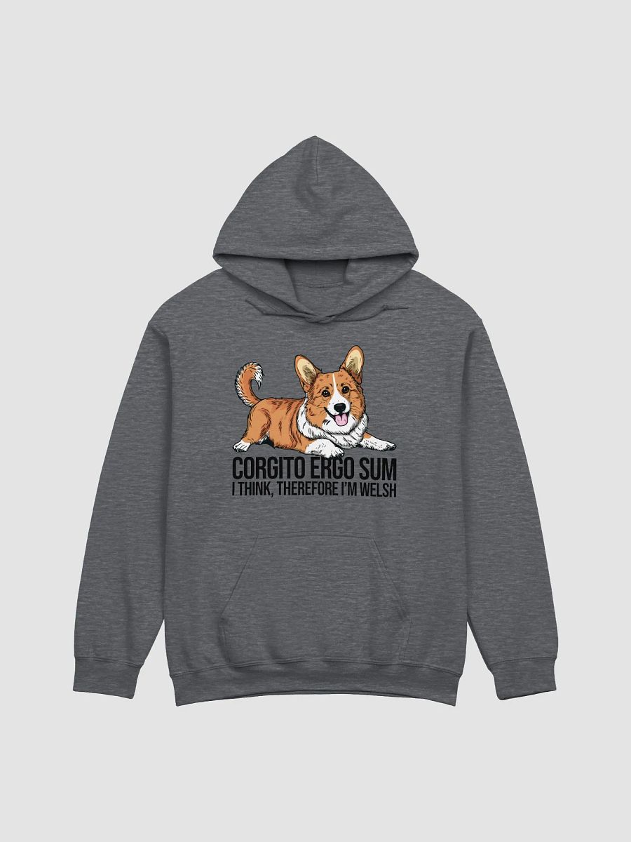 Corgito Ergo Sum Hooded Sweatshirt of a Cardigan Welsh Corgi | Funny Hoodie for Herding Dog Paw-rents product image (4)
