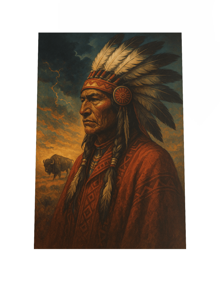Poster “Chef amérindien & bisons” product image (2)