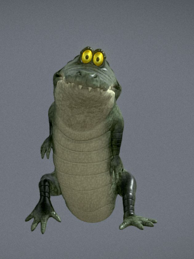 Funny Crocodile 3D model With Dance Animations product image (2)