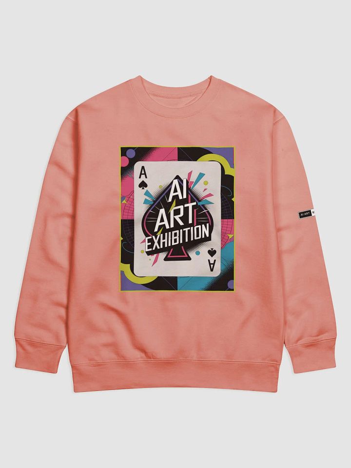 "AI ART EXHIBITION ACE OF SPADES" premium cotton sweatshirt product image (3)