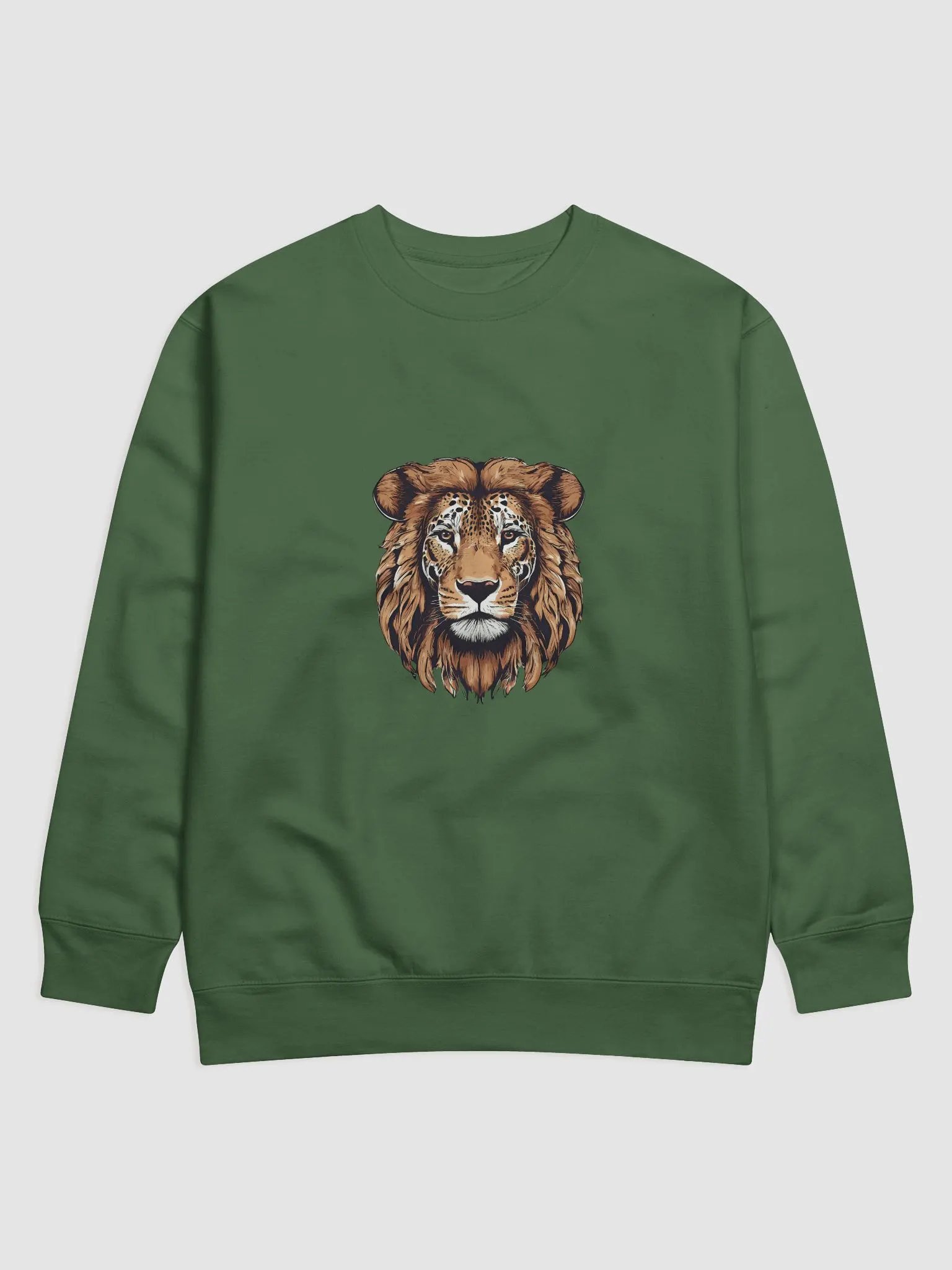 Lion-Leopard Hybrid Illustrated Premium Sweatshirt product image (17)