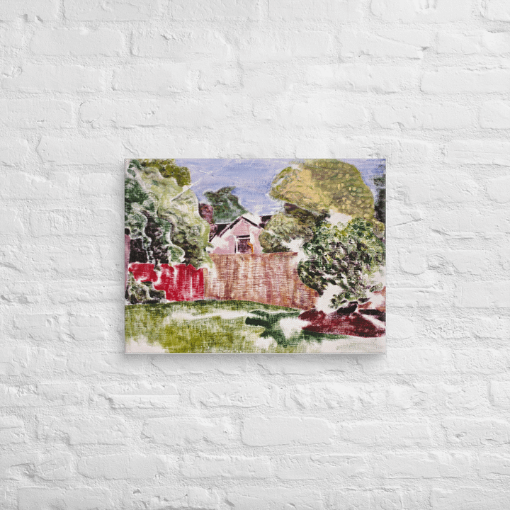 Backyard Fences (1985) on canvas (18" x 24") product image (2)