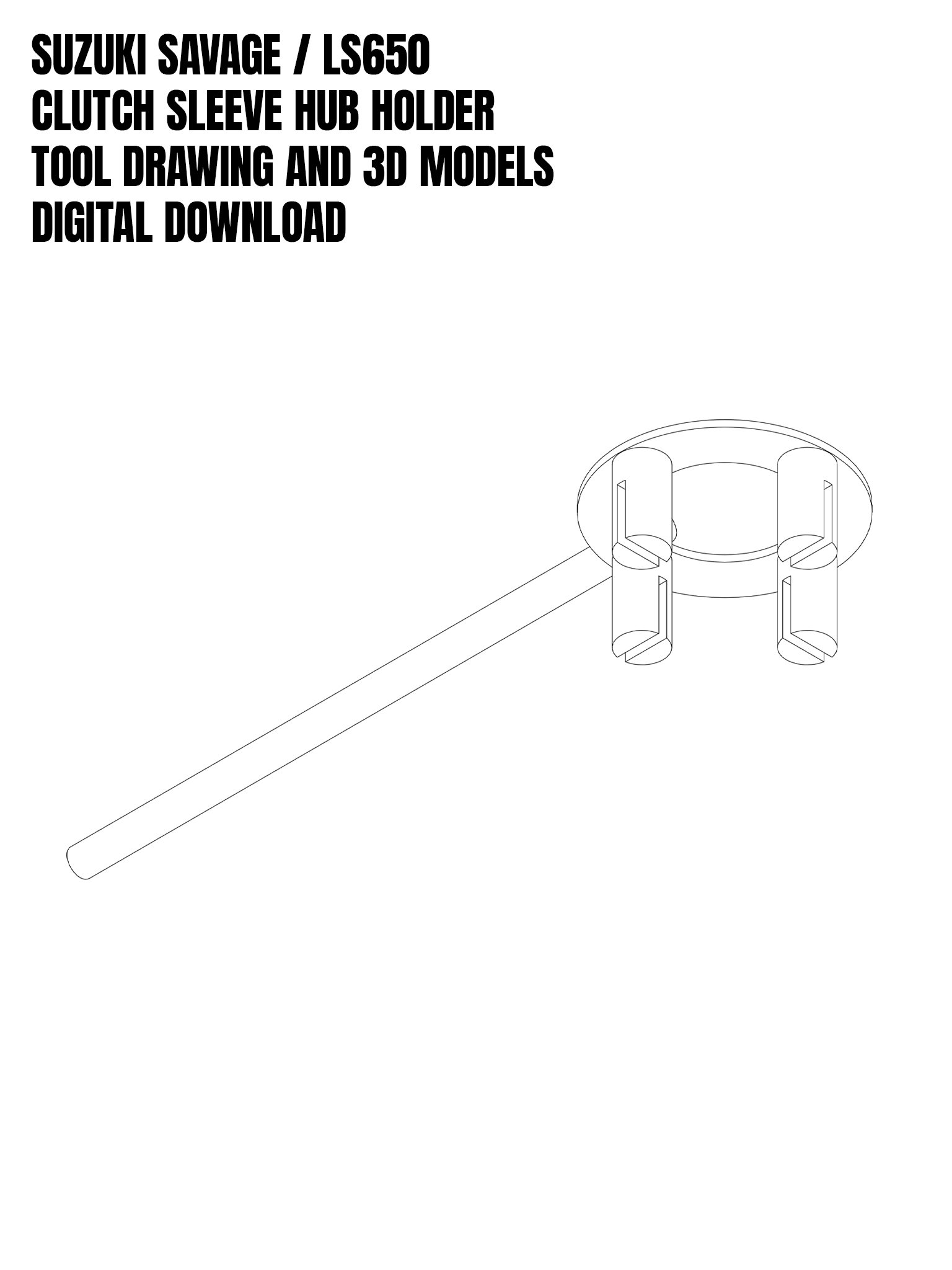 Suzuki Savage Clutch Sleeve Hub Holder Tool - Digital Download product image (1)