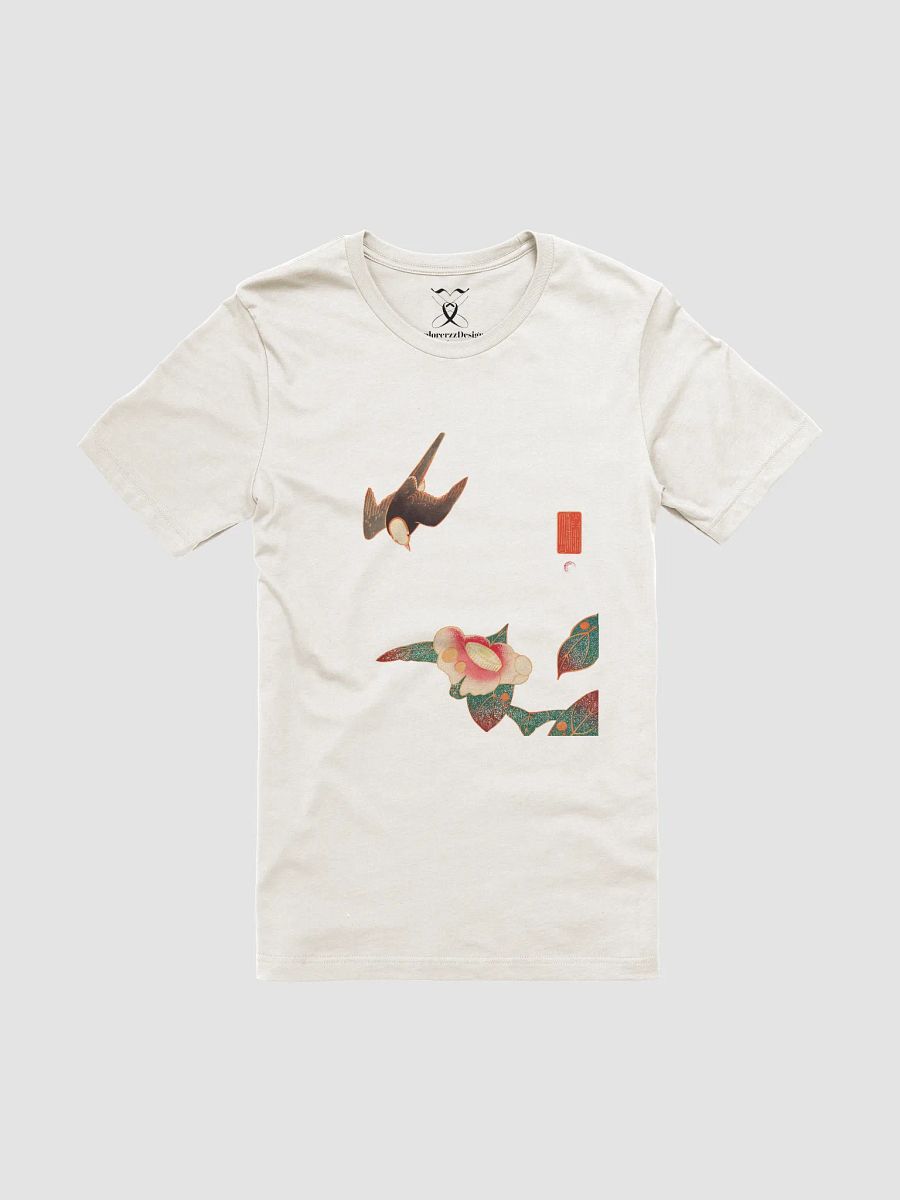 Swallow and Camellia Print Bella+Canvas Unisex Supersoft T-Shirt product image (5)