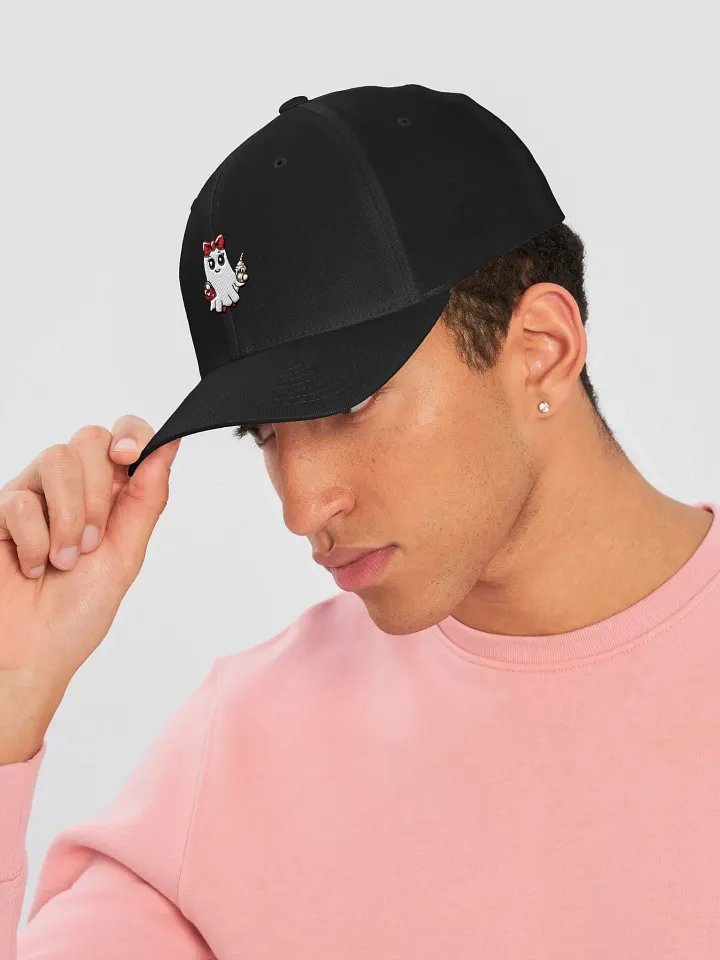 Stylish Ghost Embroidered Structured Fitted Cap product image (2)