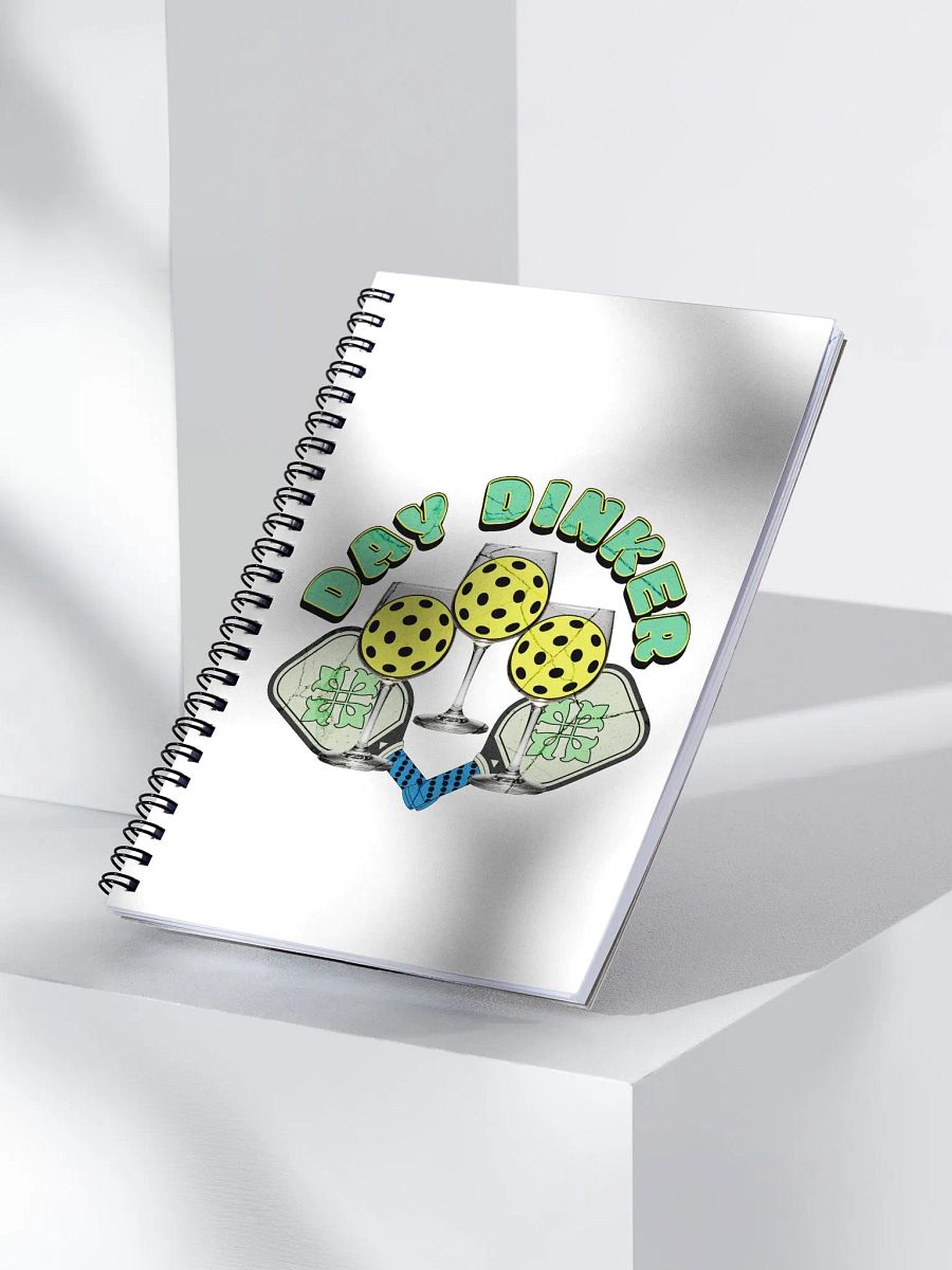 Day Dinker Pickleball Wine Spiral Notebook product image (2)