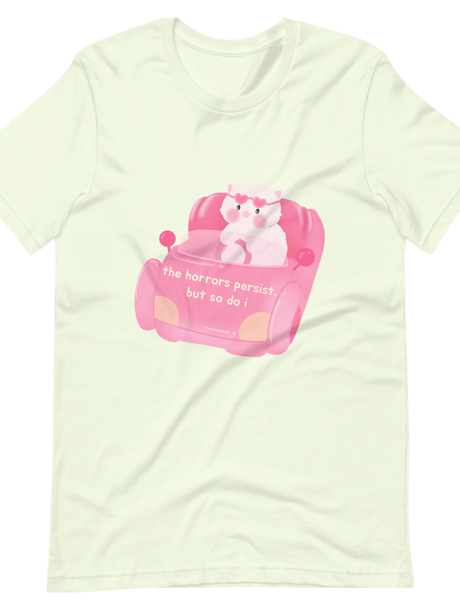 The horrors persist but so do I, Cat Soft Cotton Unisex T-shirt product image (1)