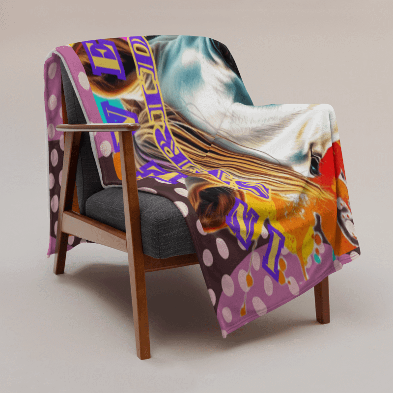 THROW BLANKET - HORSE - IN EVERY STRIDE FIND YOUR FREEDOM product image (3)