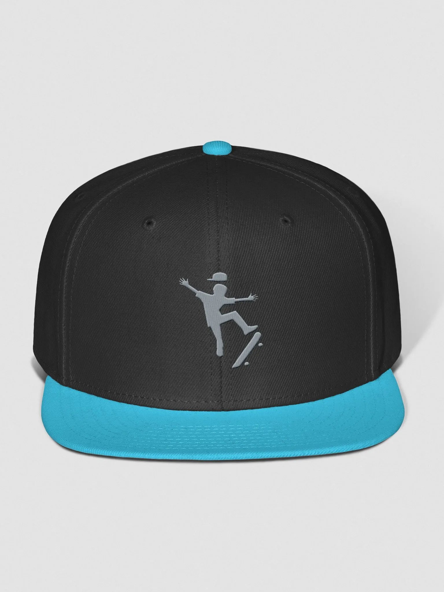 Dazzle Deck Black & Aqua Blue Baseball Cap product image (1)
