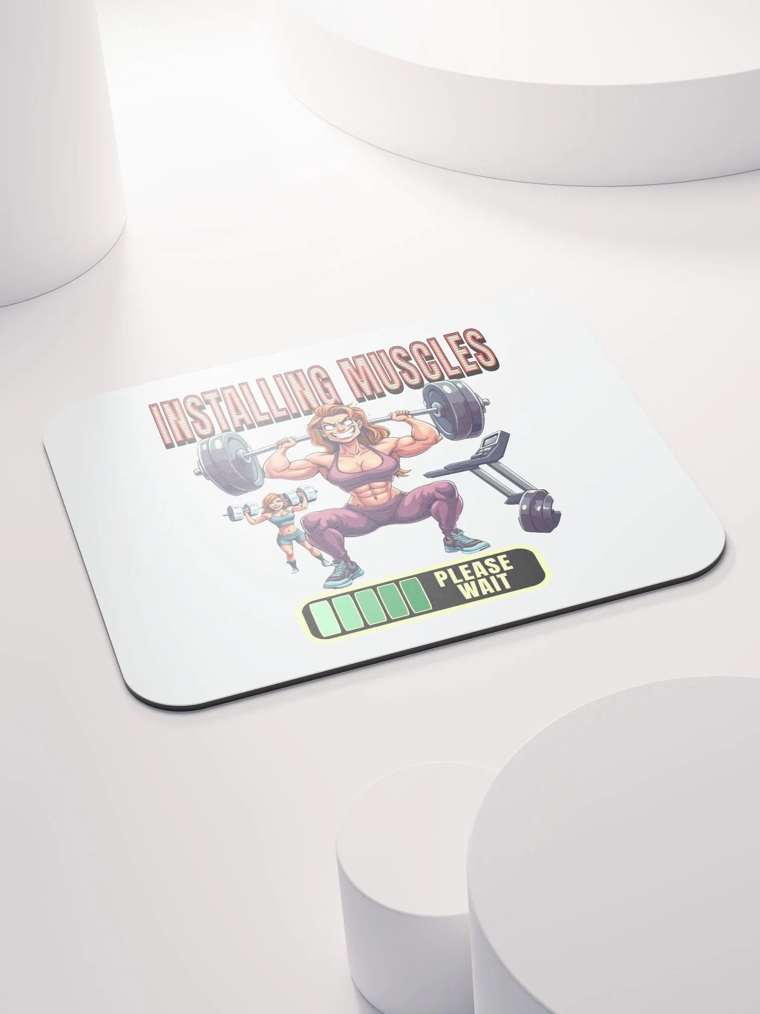 Installing Muscle Weightlifting Female Mouse Pad product image (3)