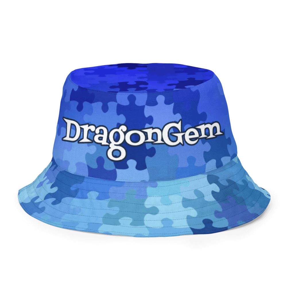 How Puzzling Blue Reversible Bucket Hat product image (5)