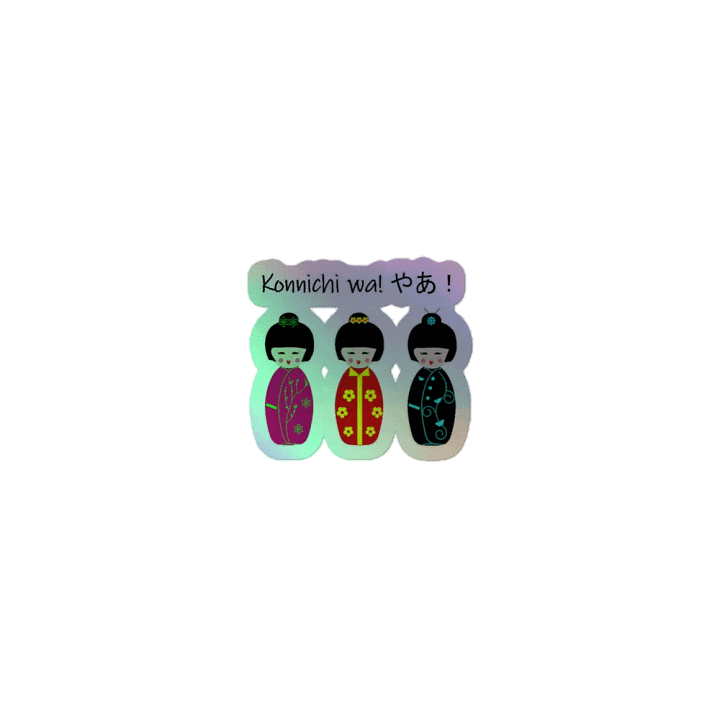 Kawaii Kokeshi Greetings Sticker Pack product image (1)