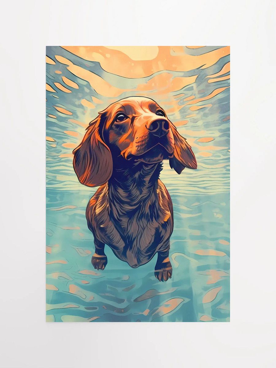 Swimming Dachshund Poster product image (2)