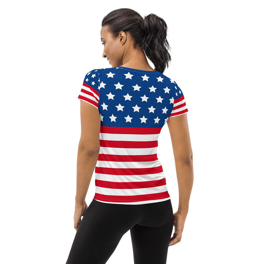 Patriotic Stars & Stripes Women's Athletic Tee product image (2)