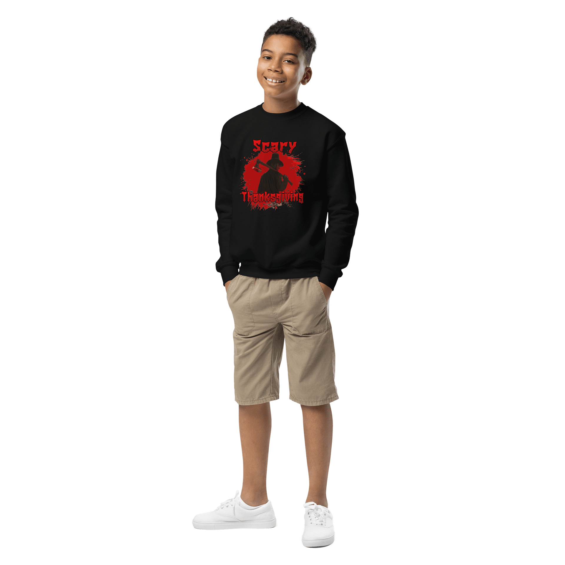 Scary Thanksgiving Youth Sweatshirt product image (1)