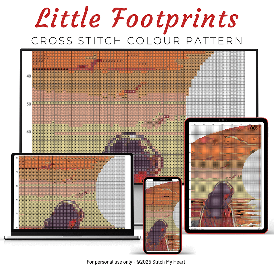 Little Footprints Cross Stitch Pattern product image (2)