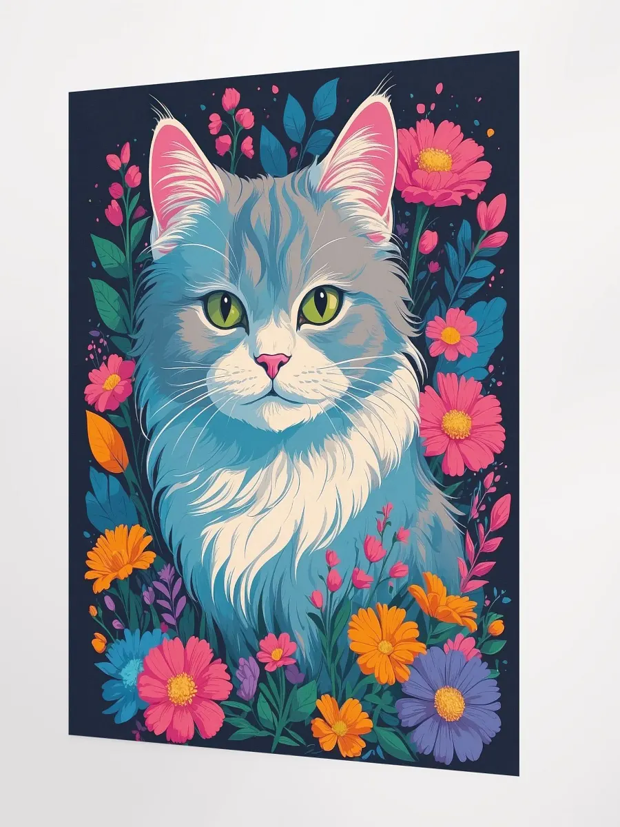 Flower Cat v1 - Poster - Medium Size 18x24 Inches product image (2)