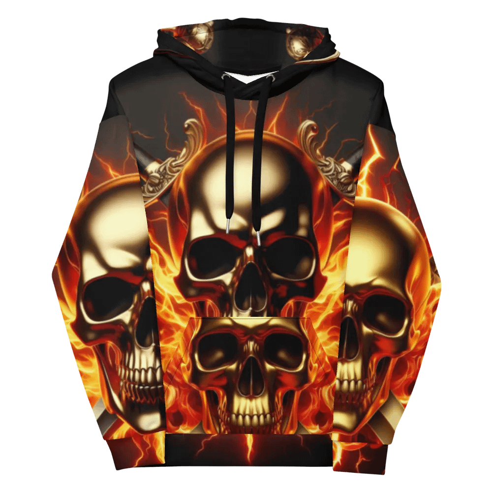 Golden Art - Unisex Skull Hoodie #45 product image (12)