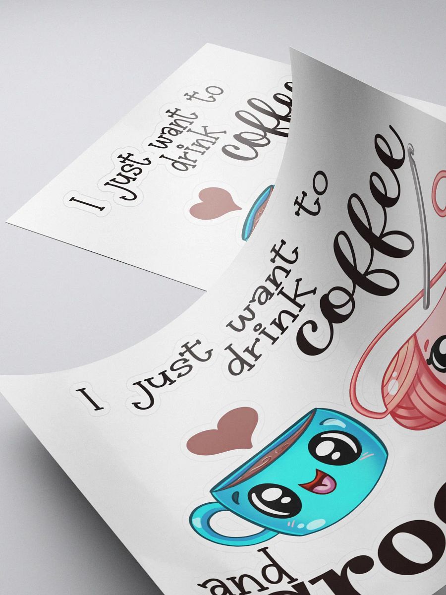 Coffee and Crochet Sticker product image (4)