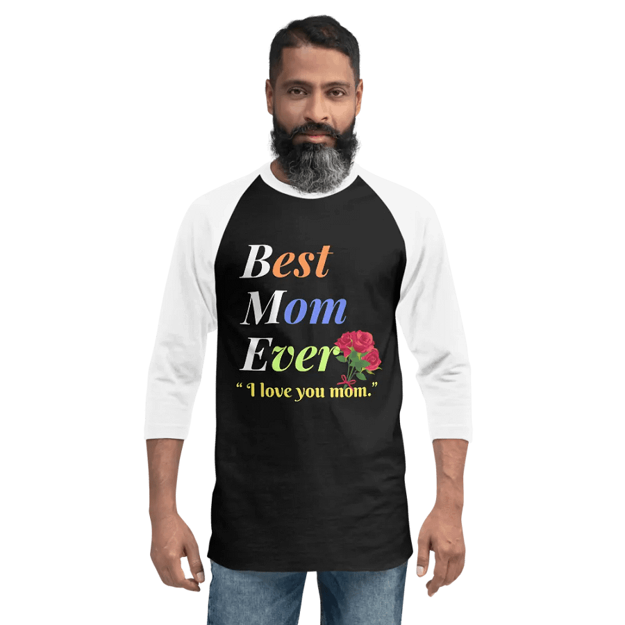 Best Mom Ever Tultex Fine Jersey Raglan Tee product image (5)