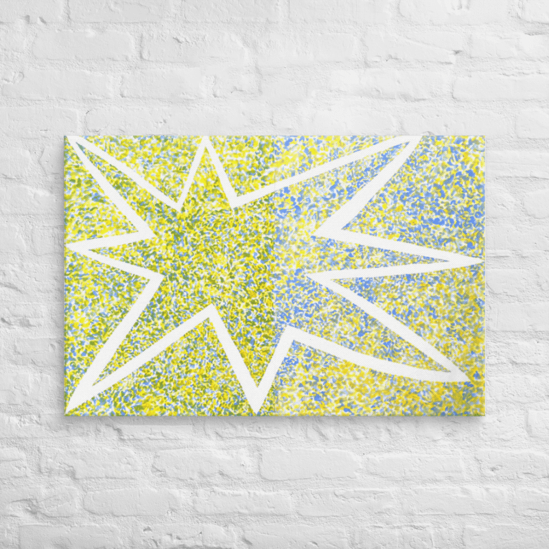 Yellow on Blue Blue on Yellow (2008) on canvas (24" x 36") product image (2)