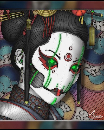 Cyber Geisha
#art #portraitart #geisha #cyberpunk #robotart #cartoonart #characterillustration #characterdesign #charactercon...