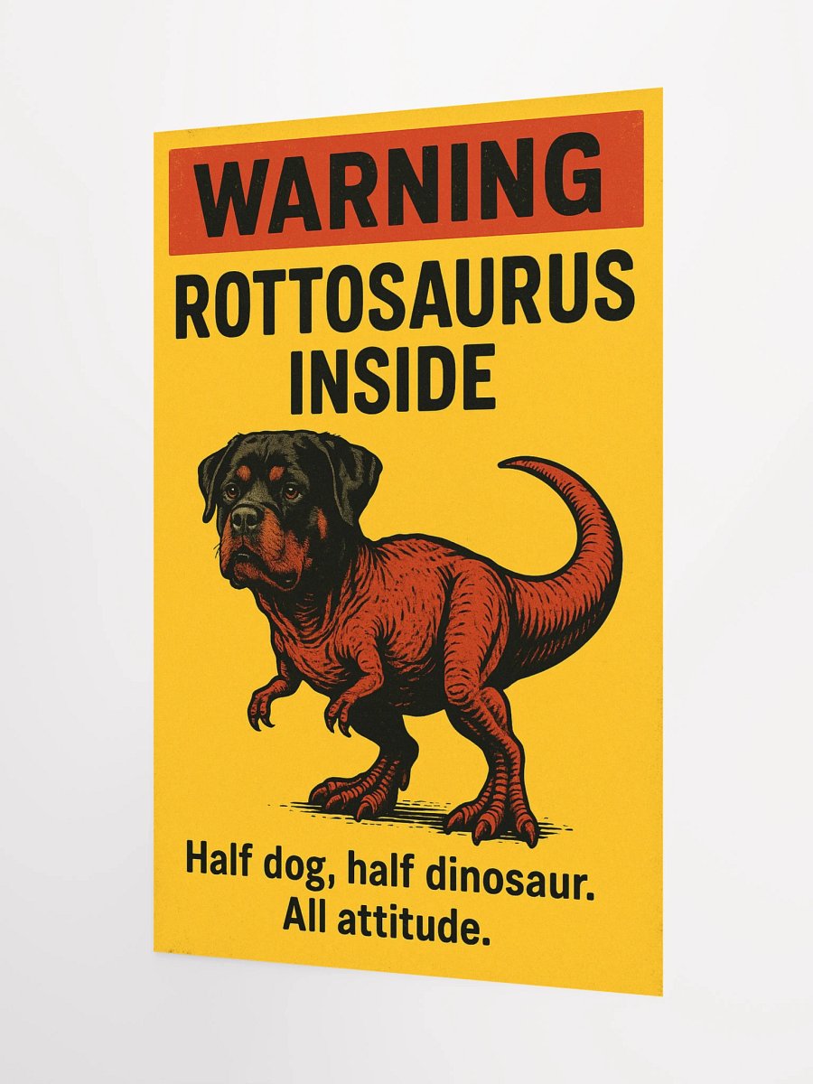WARNING: Rottosaurus Inside. Half dog, half dinosaur. All attitude. product image (7)
