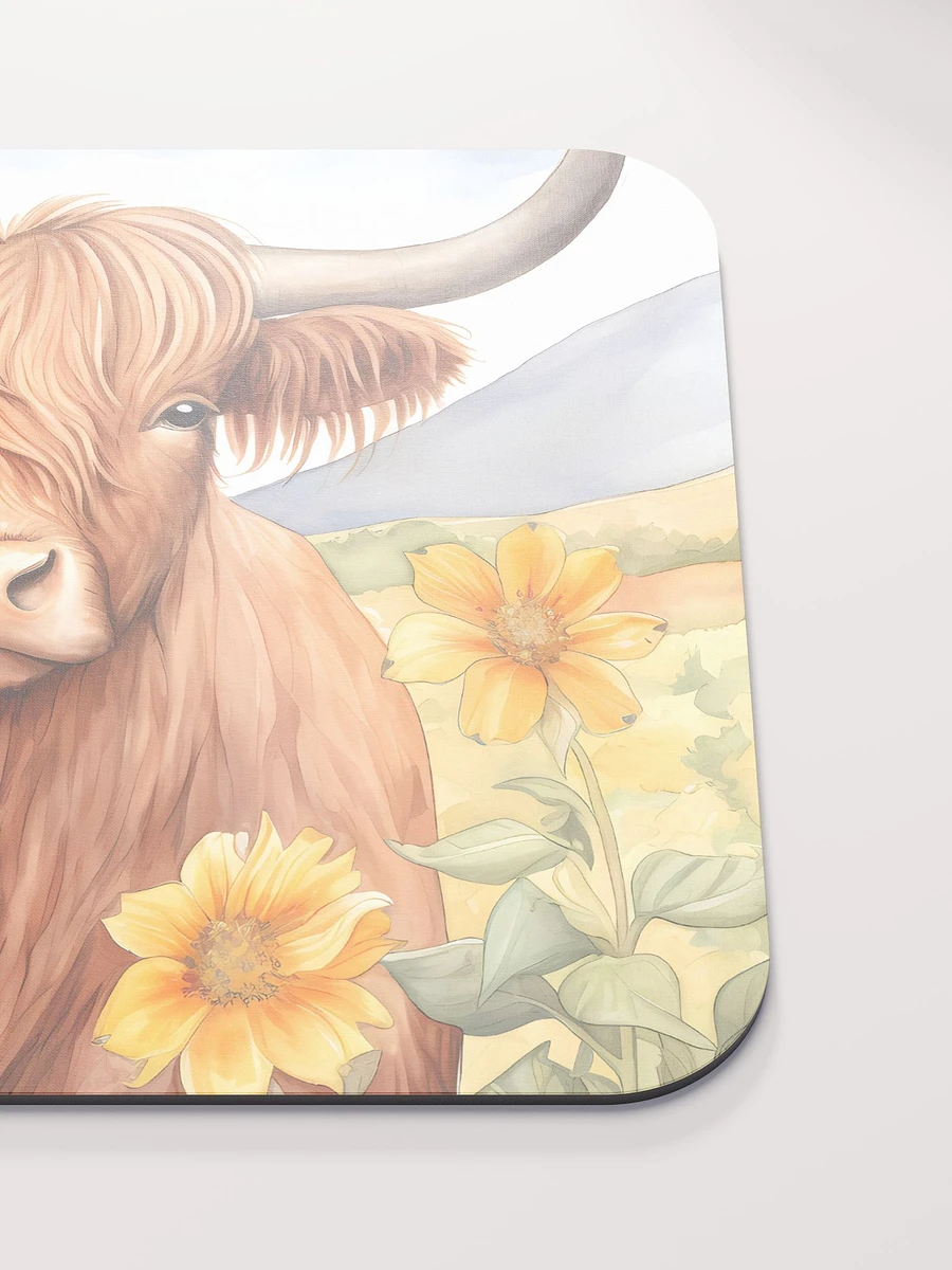 Highland Cow Floral Mouse Pad product image (5)