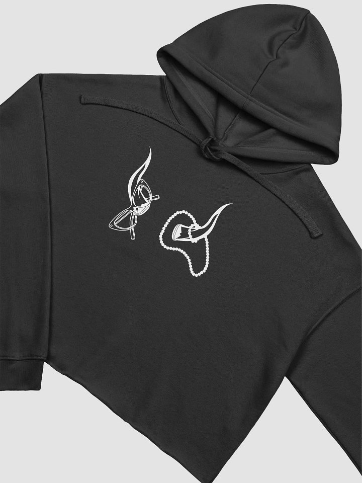 Horns, Glasses & Pearls Crop Hoodie product image (5)