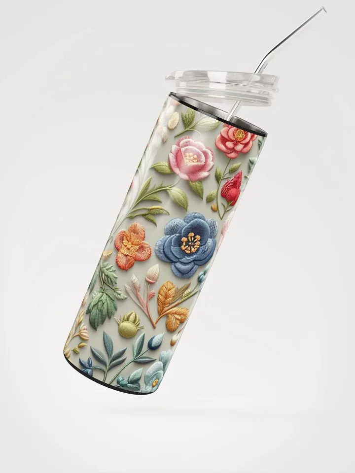 Floral Bliss Stainless Steel Tumbler - Stylish Eco-Friendly Sipping product image (2)
