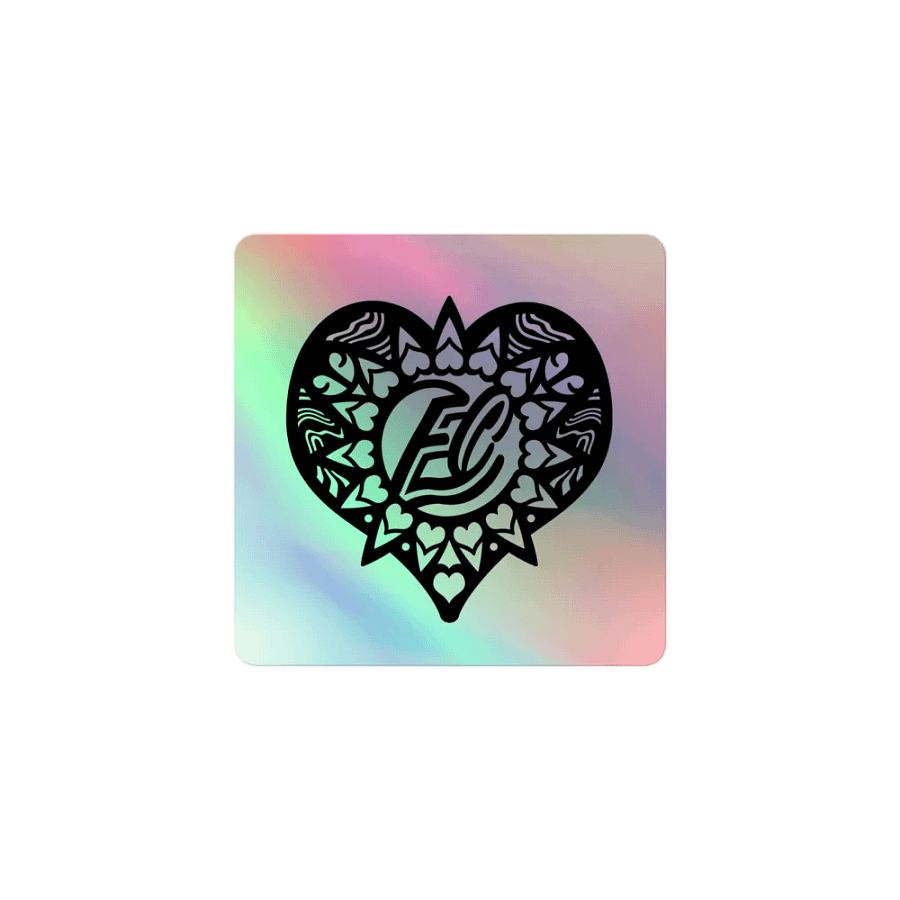Holographic EC Heart Sticker product image (1)