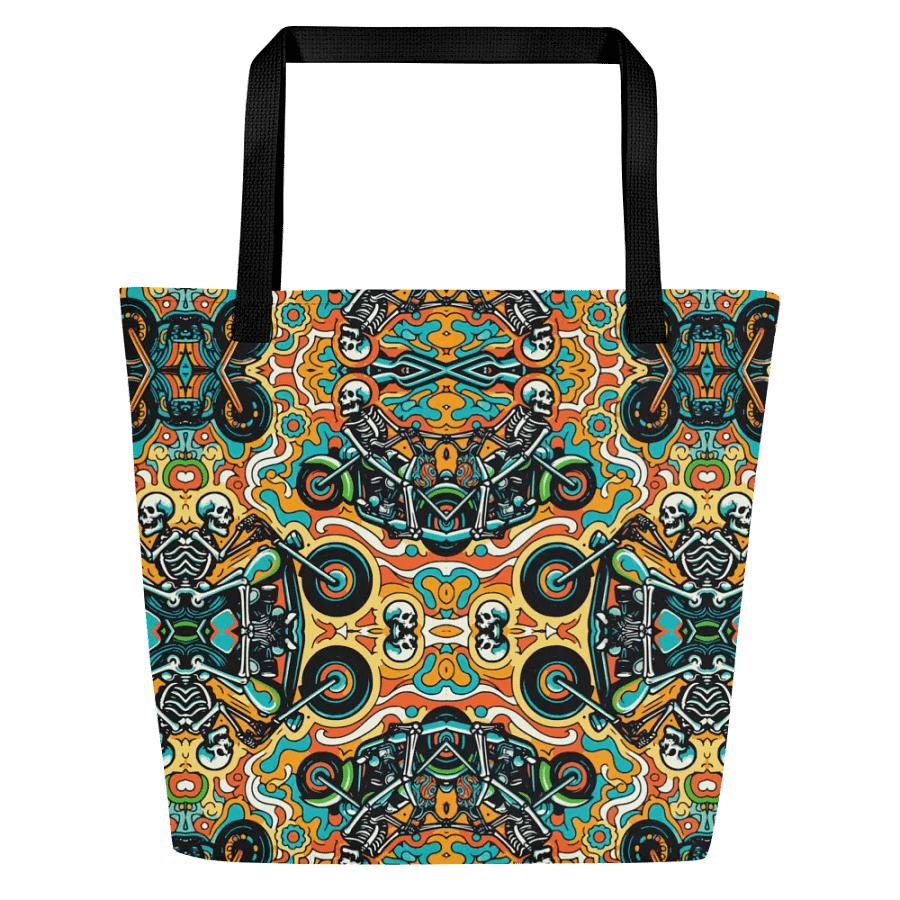 Skeletons On Motorcycles Print Tote Bag product image (1)