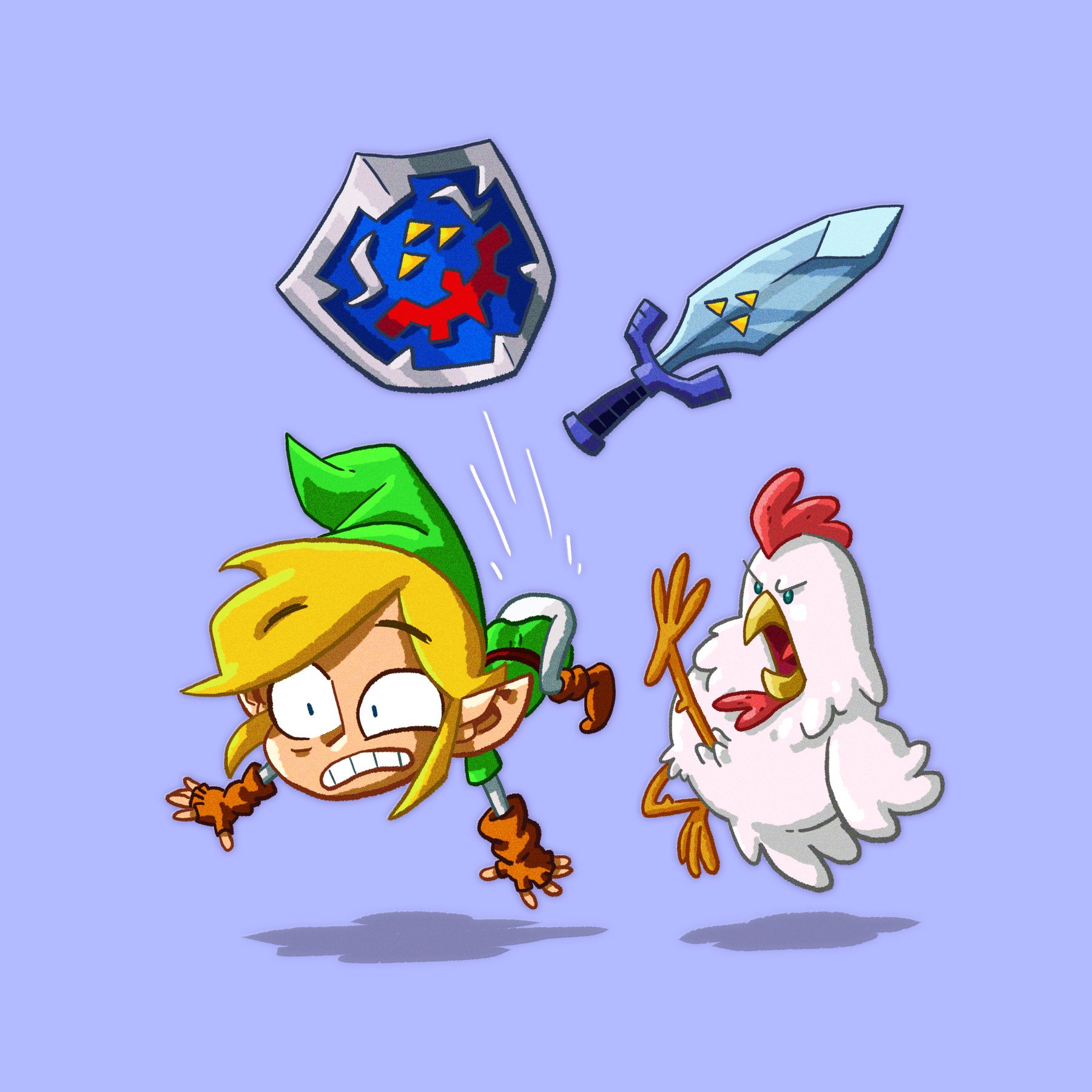 Link & Chicken Print (6x6") product image (1)