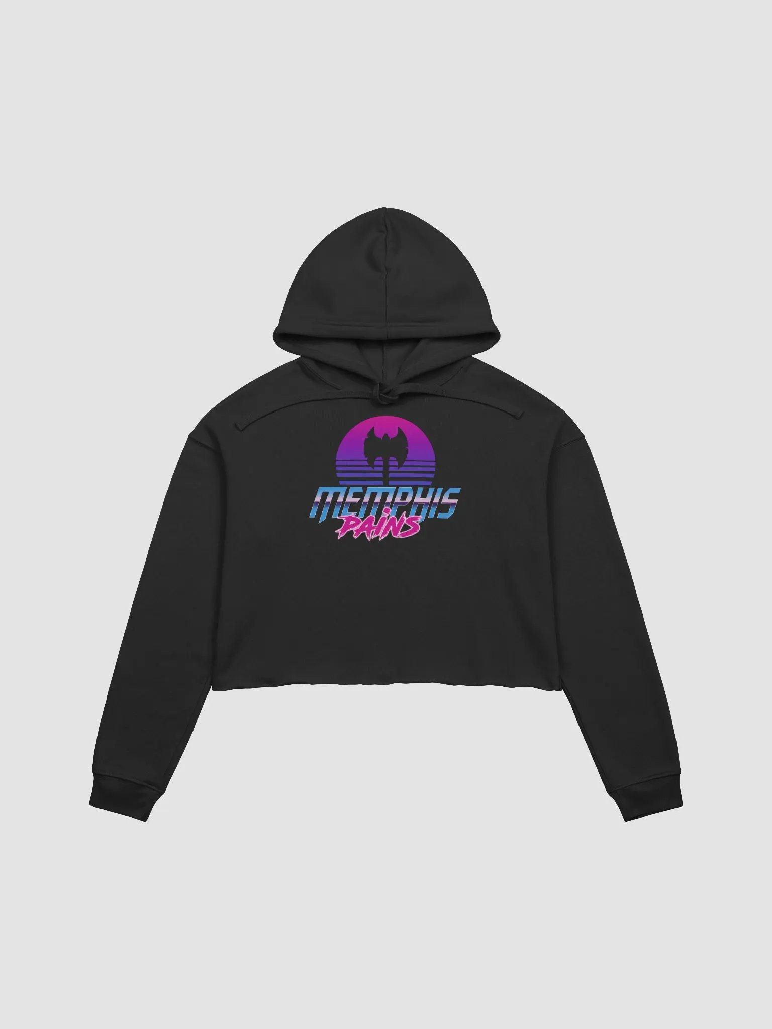Memphis Pains - Retro Axe Crop Top Hoodie product image (2)