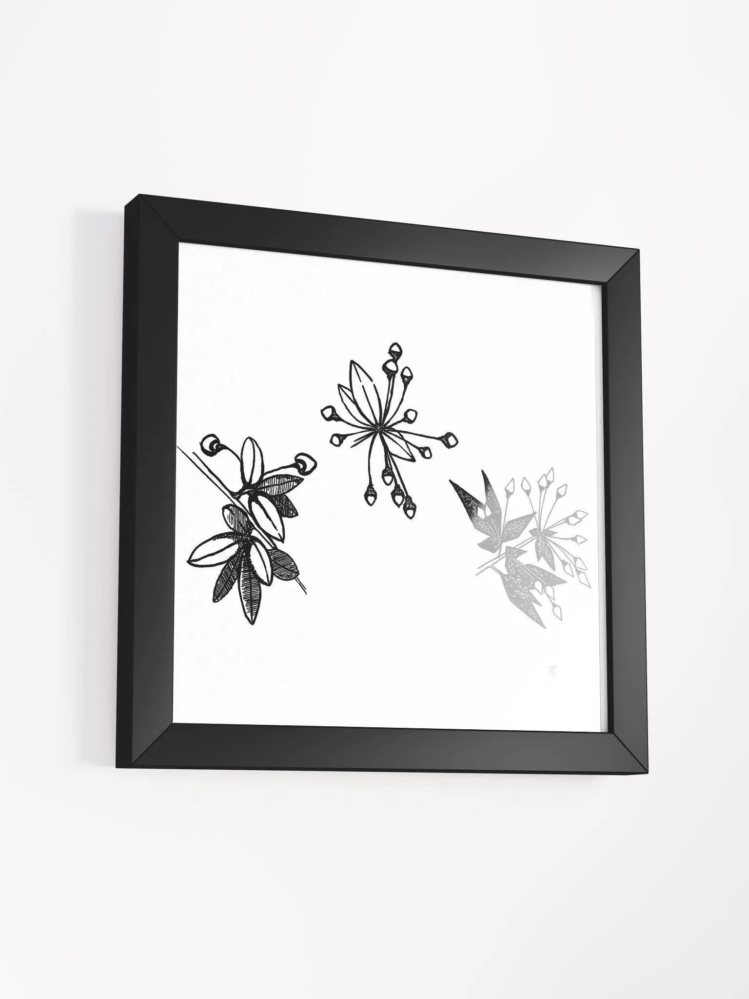 Botanical Bliss Framed Matte Poster Set - Stylized Plants product image (7)