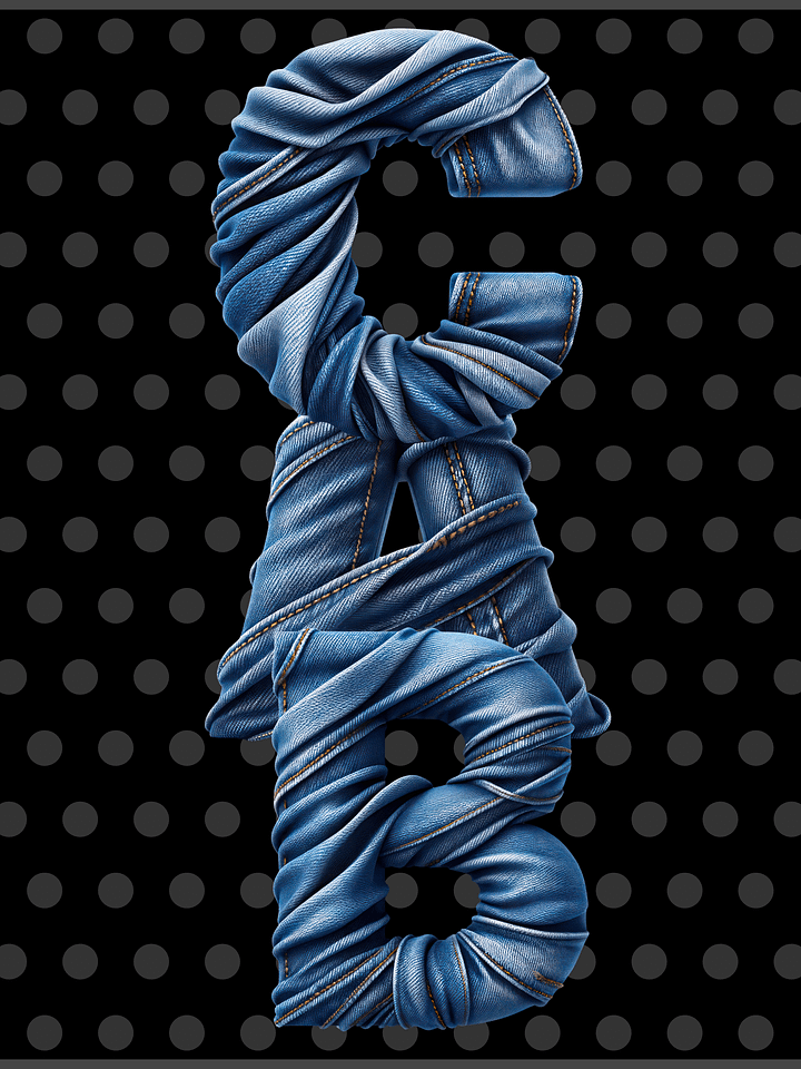 Denim Jeans Alphabet Font product image (2)