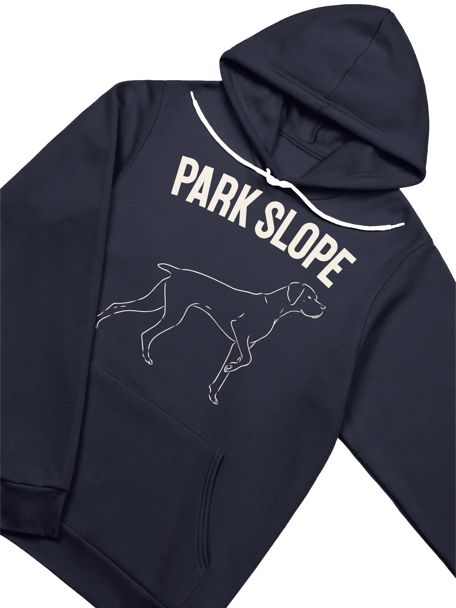 Park Slope Dog Navy Blue Supersoft Bella+Canvas Hoodie product image (3)
