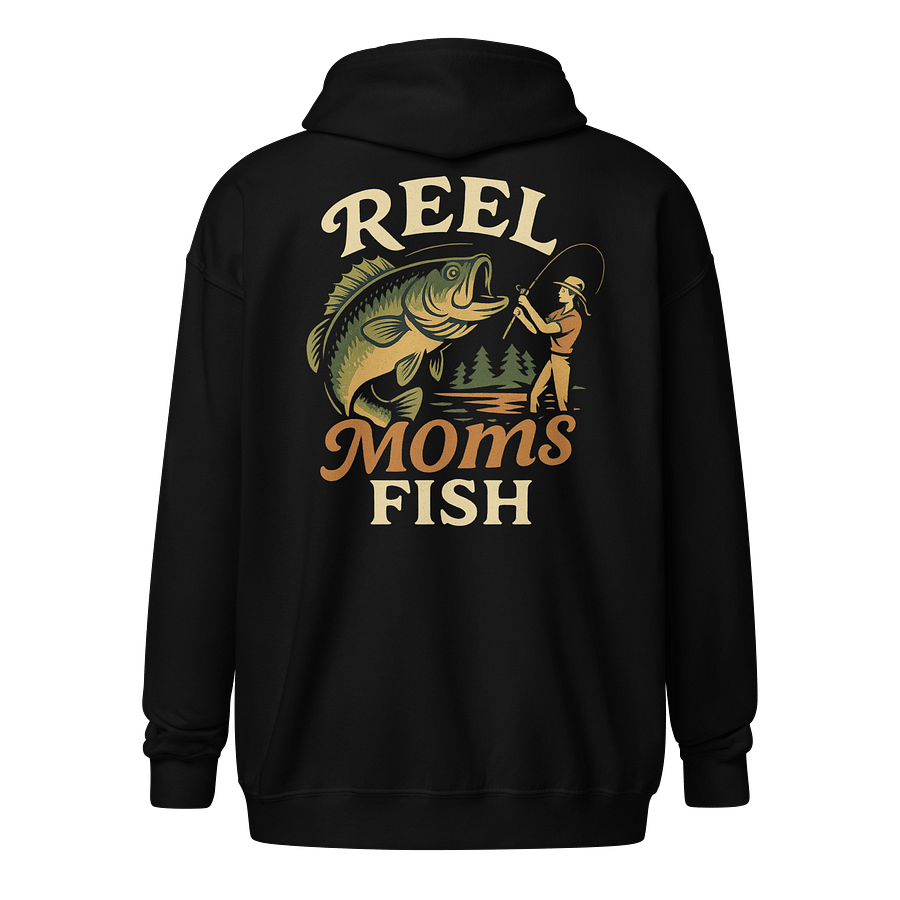 Reel Moms Fish Zip Hoodie – Funny Vintage Fishing Hoodie for Moms product image (1)