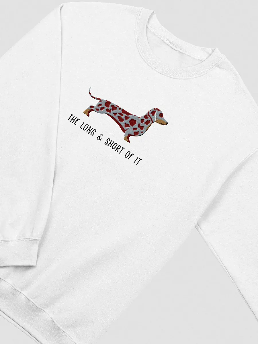 The Long and Short of It Sweatshirt (Embroidered) of a Dachshund(Dapple) product image (6)