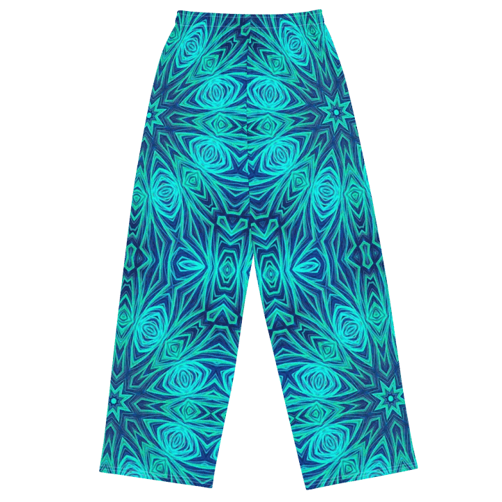 Blue Ice Crystals Kaleidoscope Wideleg Pants product image (1)