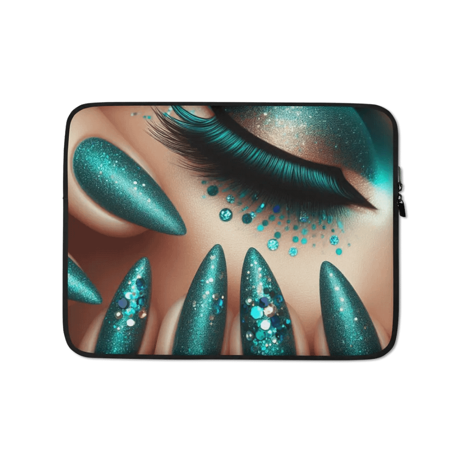 Glam Teal Laptop Sleeve product image (1)