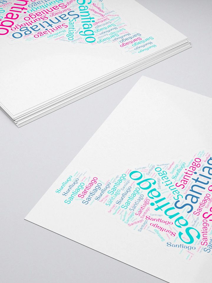 Santiago Word Cloud Map Stickers product image (2)