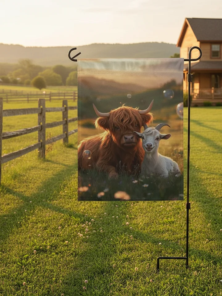 Highland Hugs and Giggles Farm Flag product image (1)