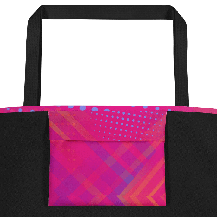 bold pink tote bag geometric design for a striking lady product image (2)