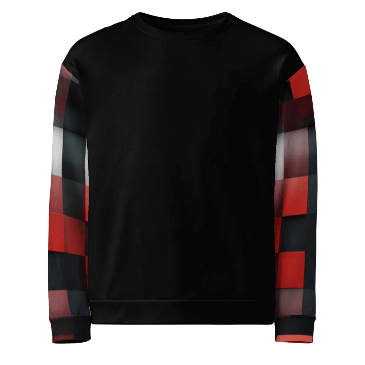 Black And Red Squares Unisex Sweatshirt product image (1)