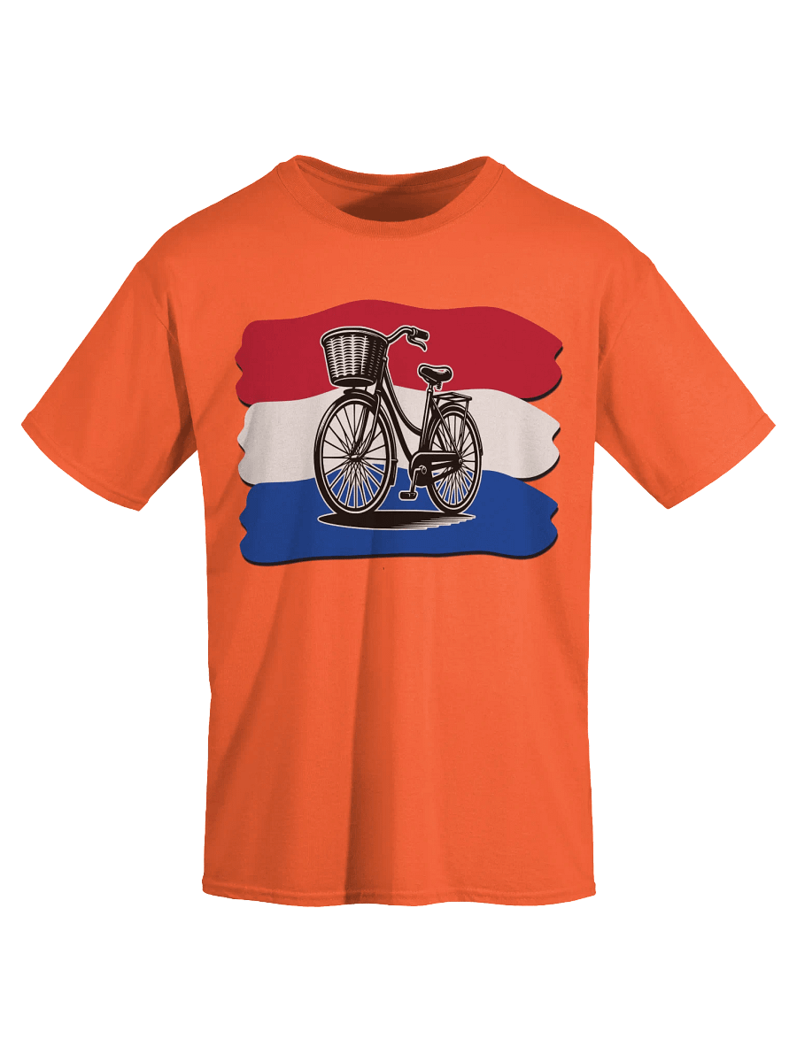 Netherlands Flag And Bicycle Classic Unisex T-Shirt product image (7)