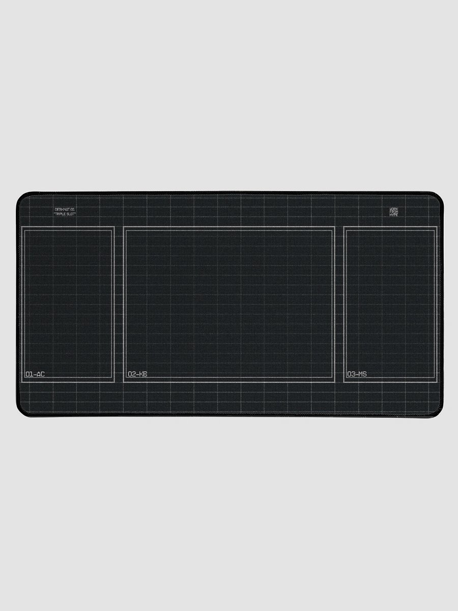 Triple Slot Desk Mat in Black product image (1)