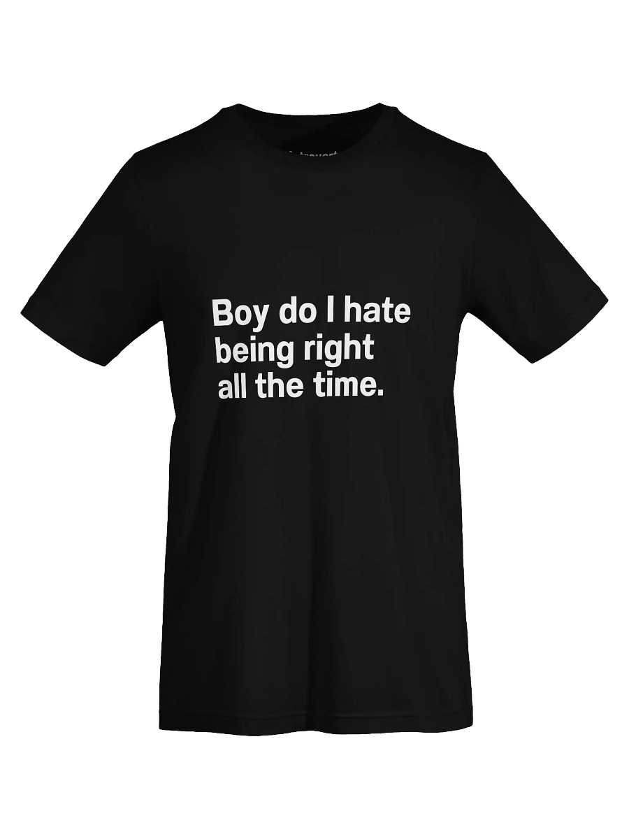 Boy do I hate being right all the time. Unisex T-Shirt product image (67)